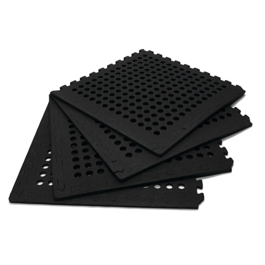 Foam Floor Mat Black - 4 Pack