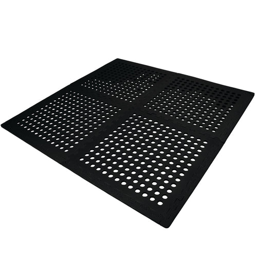 Foam Floor Mat Black - 4 Pack