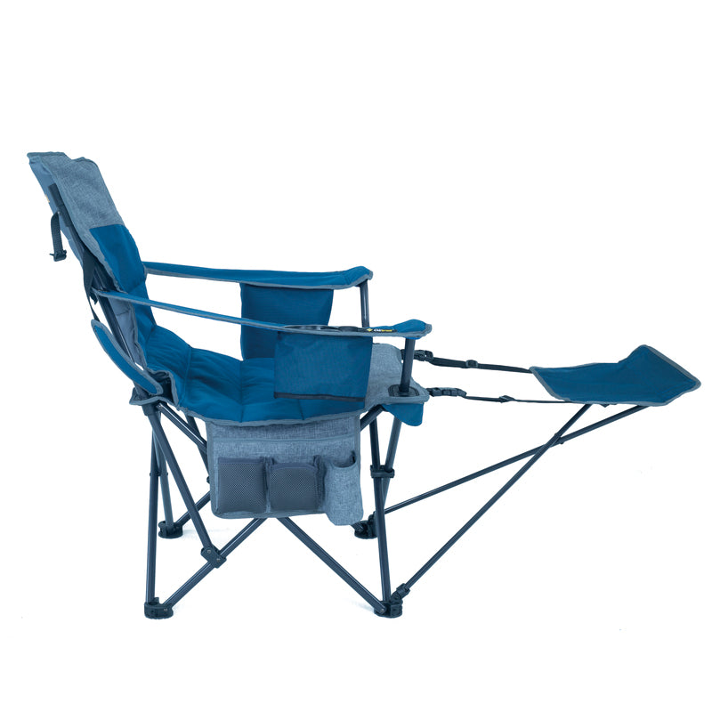 Monarch Arm Chair with Footrest - Blue