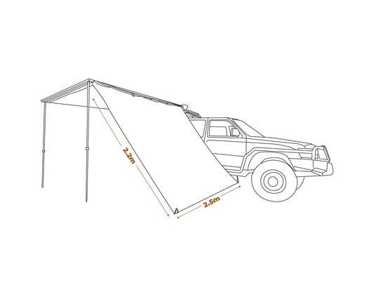 Awning Side Wall 2.5m - BlockOut