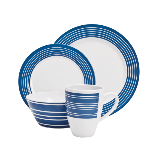 16 Piece Melamine Dinner Set - Nautical