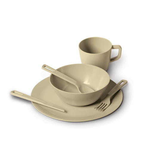 Bamboo 1 Person Dinner Set Cream