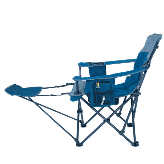 Monarch Arm Chair with Footrest - Blue