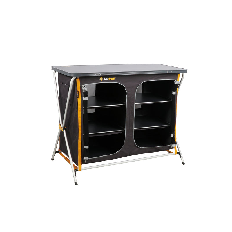 Deluxe Folding 3 Shelf Double Cupboard